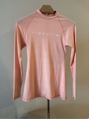Rip Curl Peach Long Sleeve UV Tee Rash Guard Swim Shirt Women’s XS